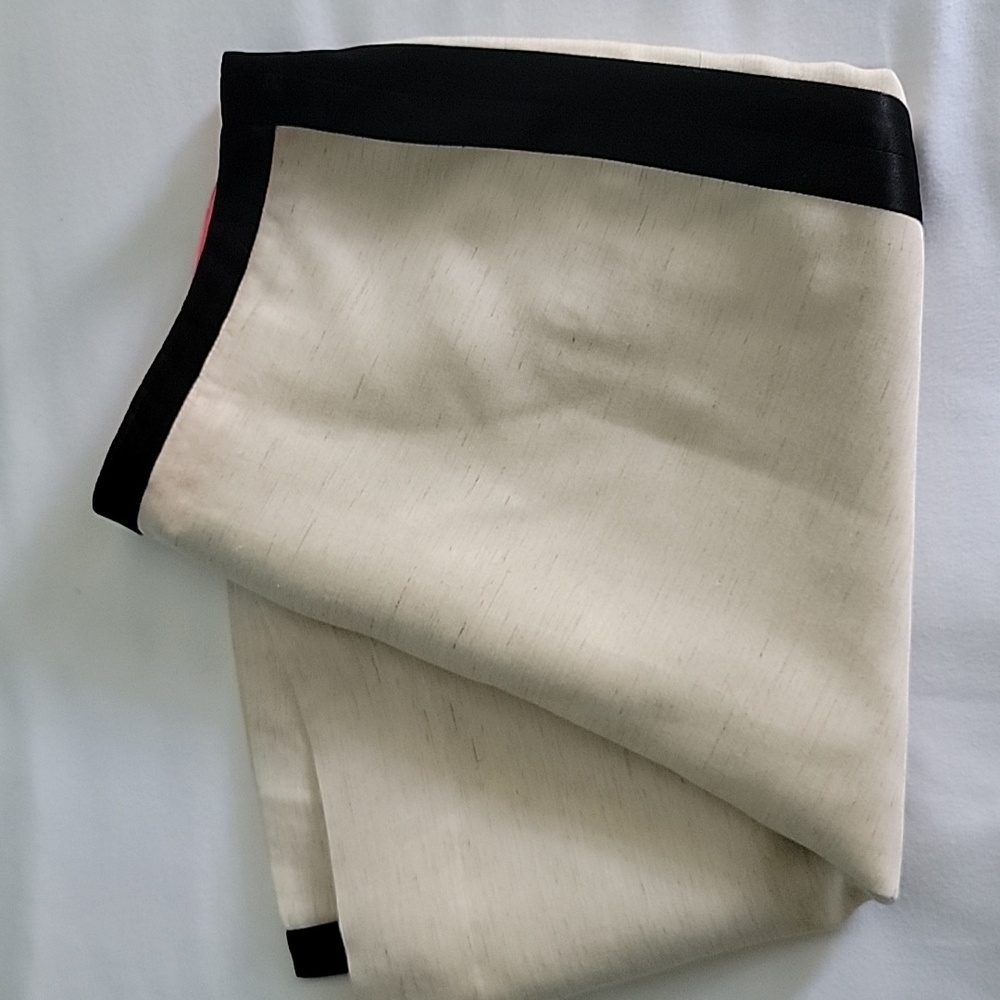 Womens J Crew Size 10 skirt, Light Beige,black silk-linen blend, New,Fully Lined